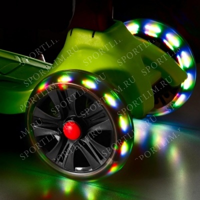 Трёхколёсный самокат со светящимися колёсами MICAR ULTRA Spider